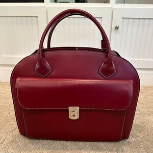 McKlein leather rolling computer case.